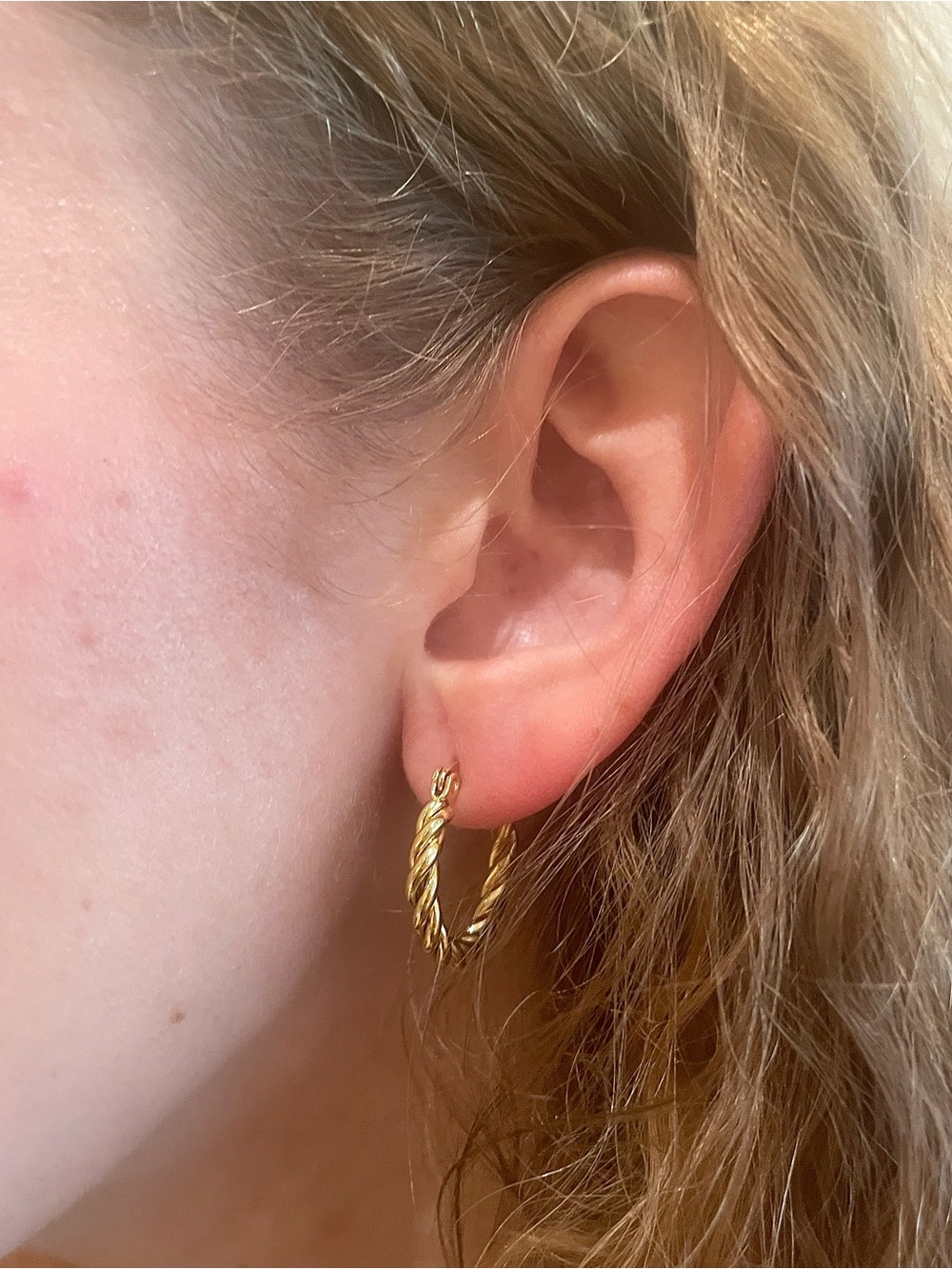 Gold Twisted Hoop Earrings - Women Jewelry